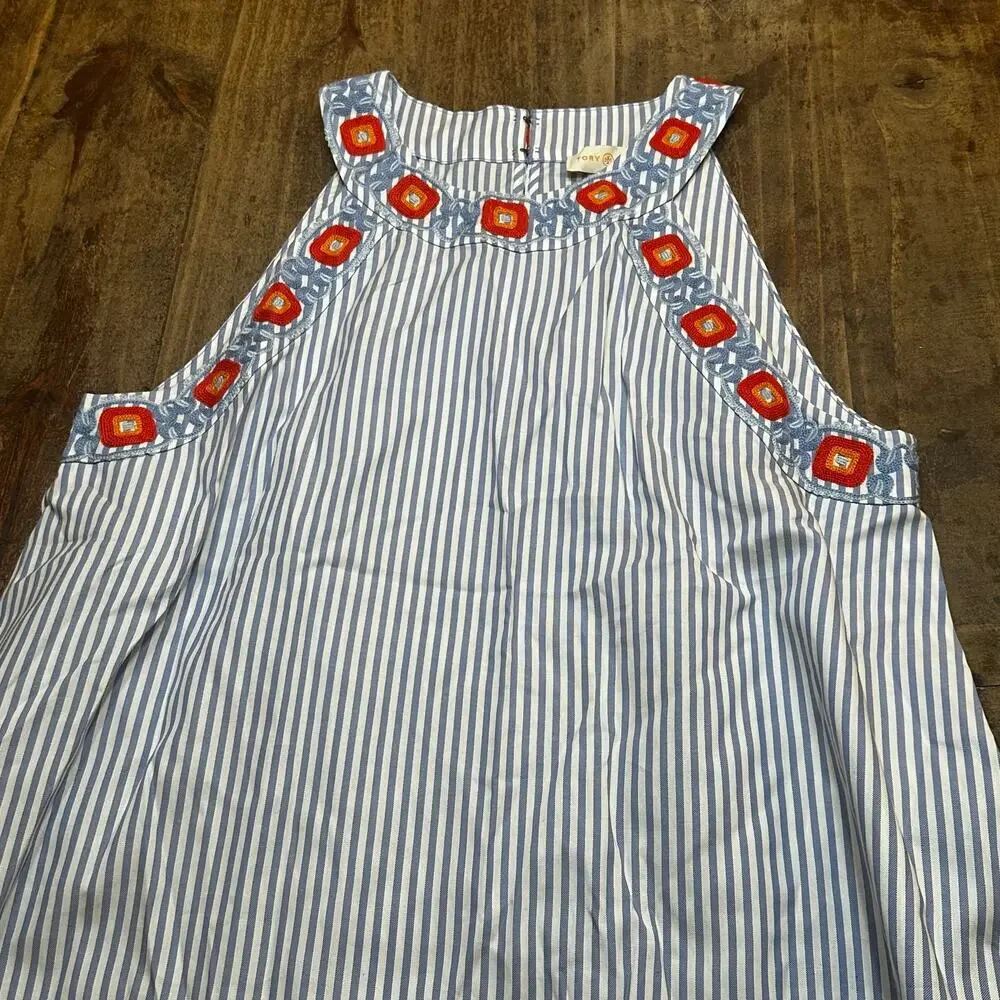 Tory Burch Stripe Sleeveless Top sz 4